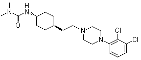 CAS # 839712-12-8, Cariprazine, RGH 188, N'-[trans-4-[2-[4-(2,3-Dichlorophenyl)-1-piperazinyl]ethyl]cyclohexyl]-N,N-dimethylurea